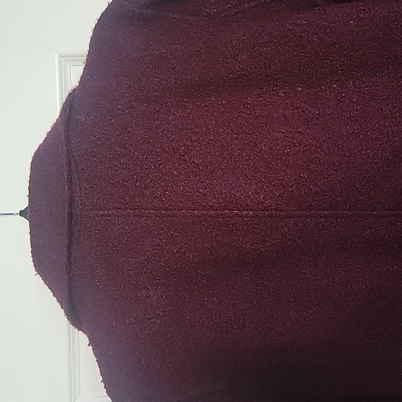 NEW! ANN TAYLOR LOFT Textured Sherpa Berry Double Breasted Coat Medium Tall. - Picture 7 of 9